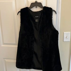 Black Faux Fur vest
